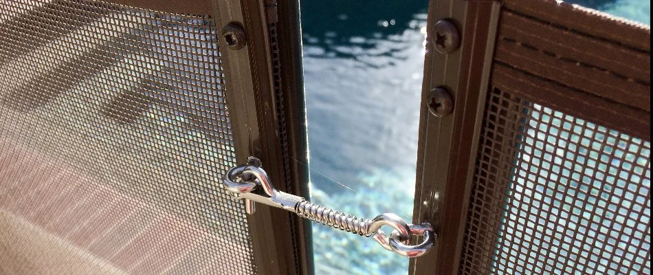 Childproofing a pool in Bridgehampton, NY.