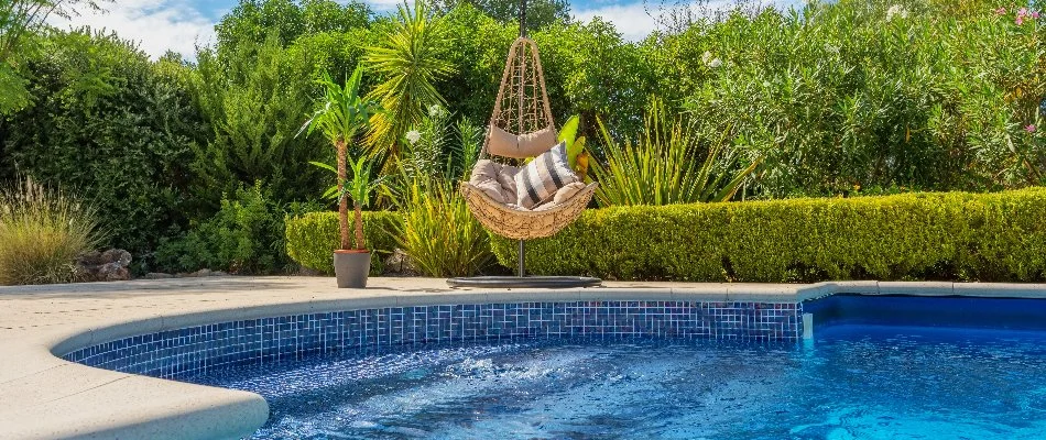 Luxury pool at a home in Montauk, NY.