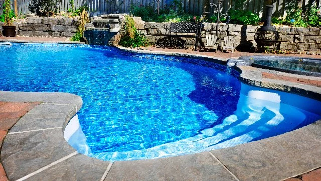 Completed new pool construction service at Sag Harbor, NY home.